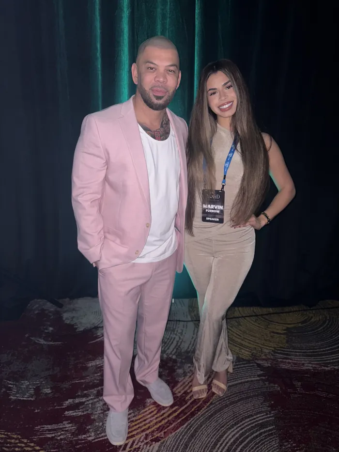 Karissa with her trainer Marvin Furrow, co-founder of SMP INK